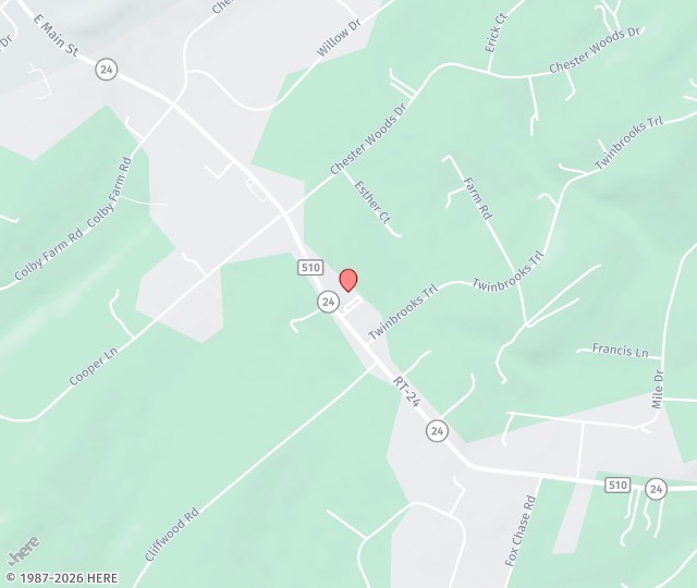 Location Map: 415 Route 24, Suite #1 Chester, New Jersey 07930